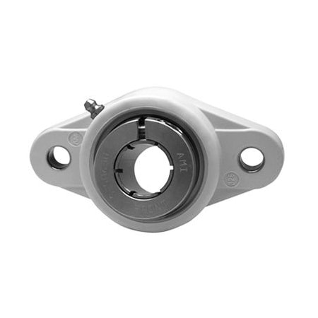 Ami Bearings AMI BEARINGS -SINGLE ROW BALL BEARING - 1-11/16in KANIGEN ACCU-LOC WHITE 2-BOLT FLANGE UENFL209-27MZ20W